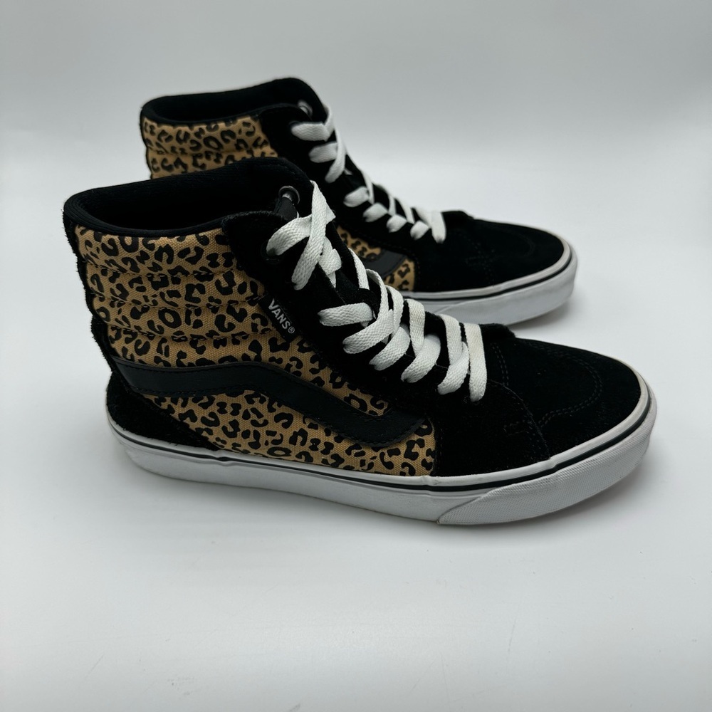 Vans Sk8 Hi Tapered Sneaker Leopard Print High Top Skate Shoe Size 7